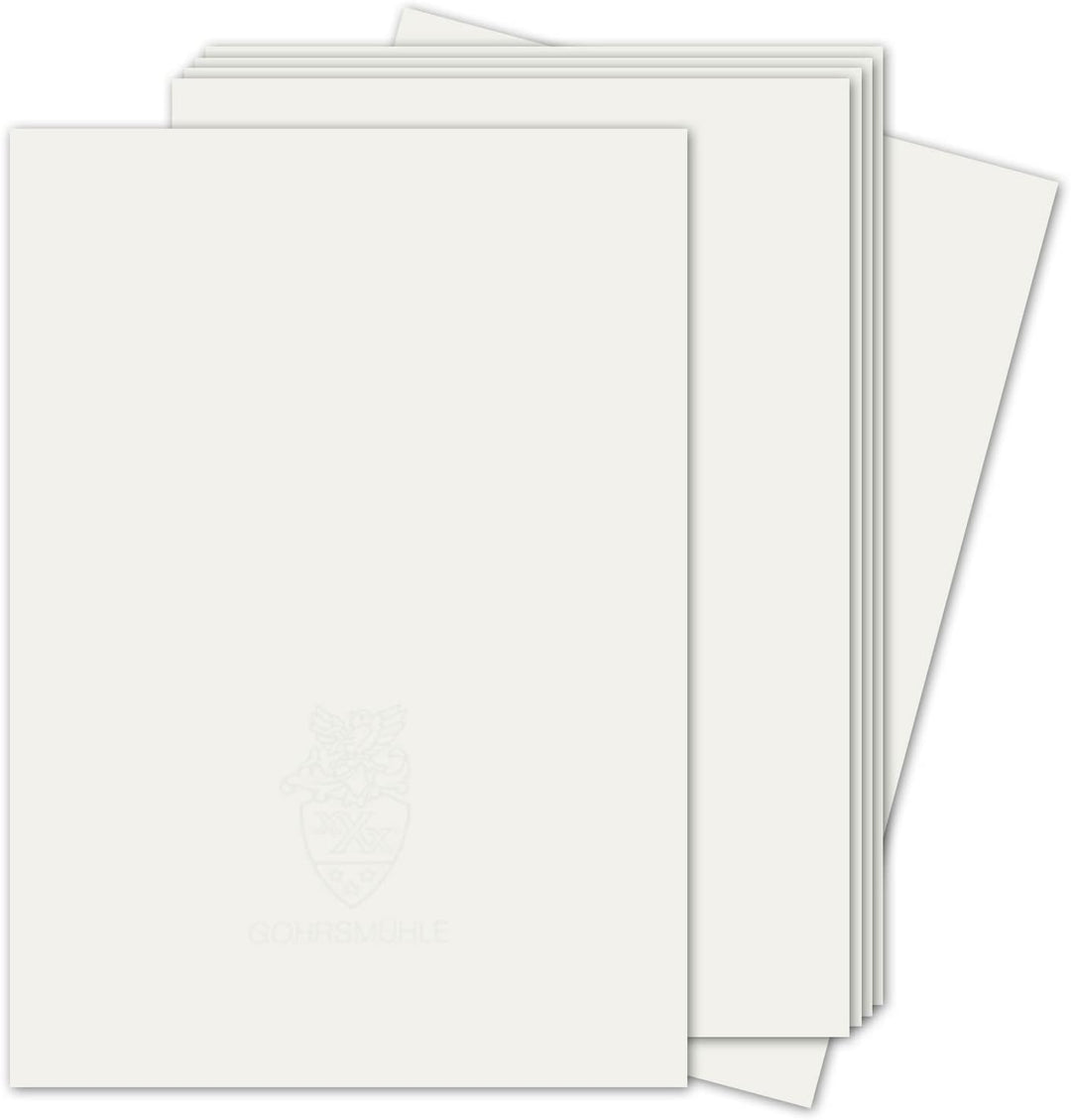 50 SETS - ZANDERS GOHRSMÜHLE Papier, Weiss Matt DIN A4 + Umschläge DIN Lang gefüttert - für hochwert