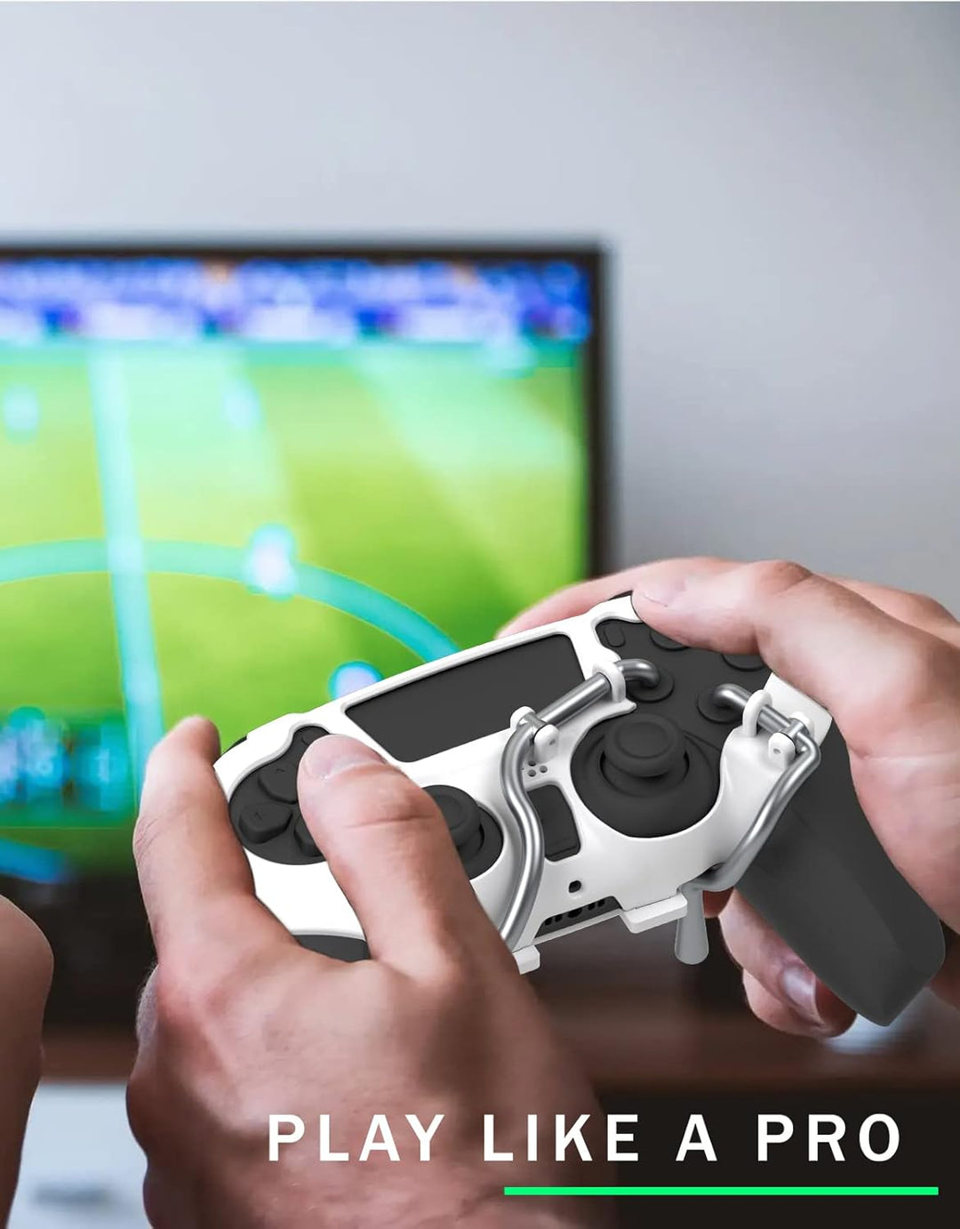 EXknight Leverback V2 PS5 Paddles, Rücktasten Adapter für PS5 Controller | Fit mit Daumengriffe (Whi