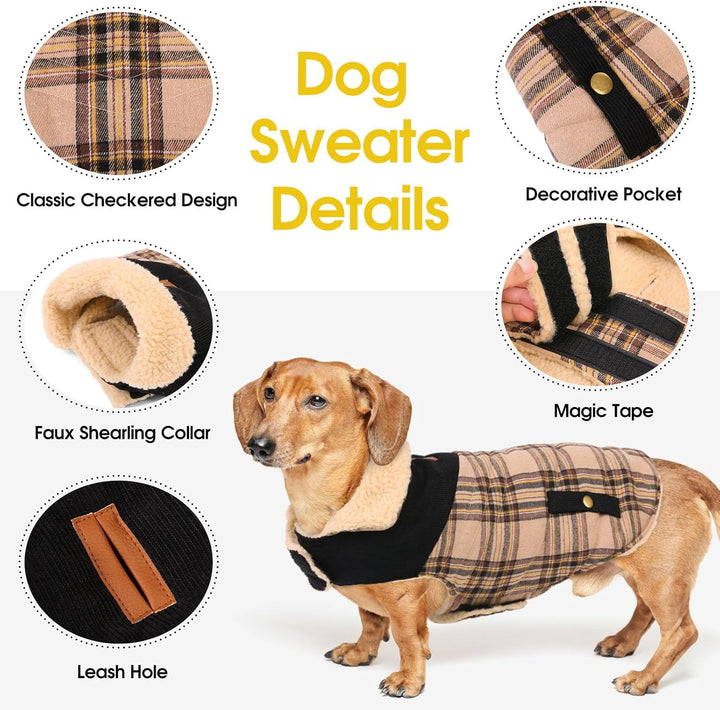 CITÉTOILE Warme Hundemantel Fleece, Wintermantel Winterjacken für Kleine/Grosse/Mittlere Hunde, Hund