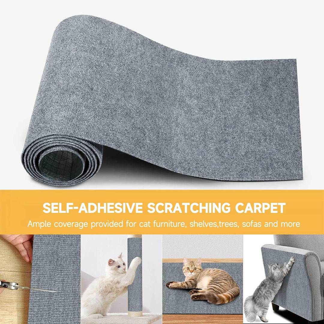KVIDA Kratzmatte für Katzen, zuschneidbar, selbstklebend, für Couch-Möbel oder Wandschutz, Abdeckung