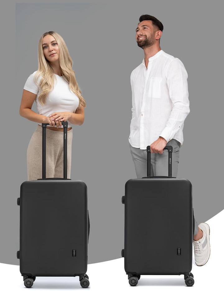 REDOLZ mittelgrosser Hartschalen Check-in Koffer | Trolley 44 x 25 x 67 cm aus hochwertigem ABS Mate