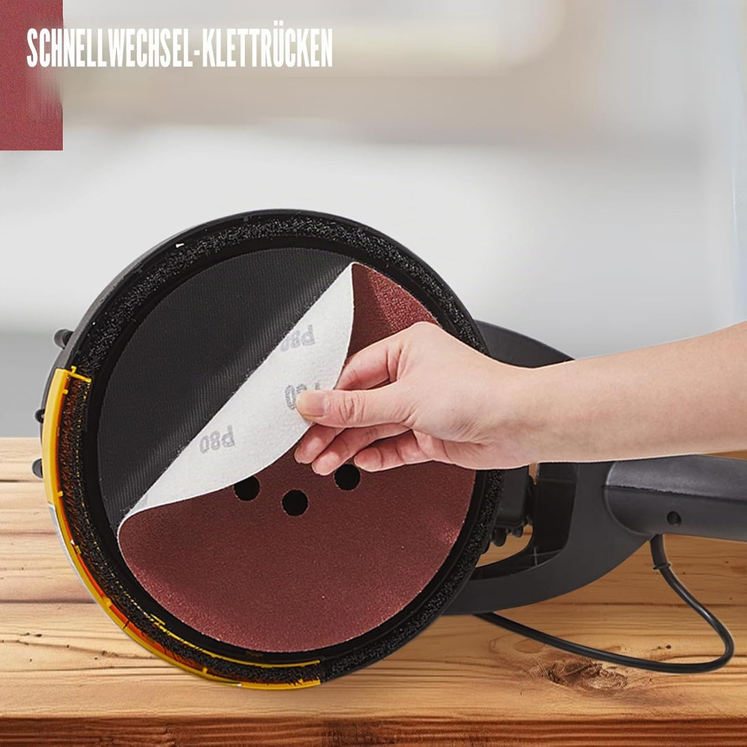 Schleifpapier 225mm Klett, 30 Stück Schleifscheiben 225mm (5xP80/P100/P120/P150/P180/P240 Körnung) 1