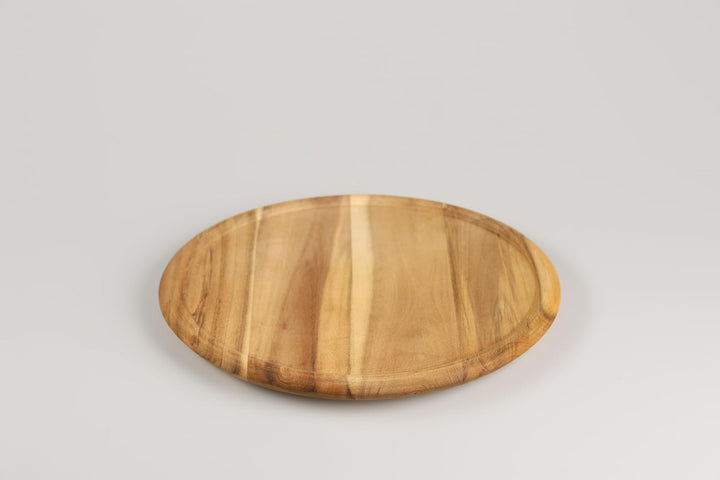 MOON HOME Pizzabrett - 3er Set Saturn ⌀32x2 cm, FSC® Akazie/Holz, grosser Pizzateller rund, Pizza-Se