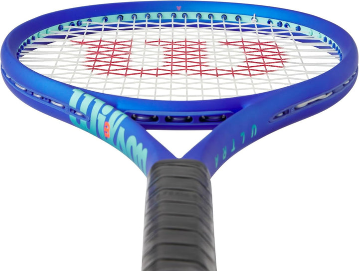 Wilson Ultra 100 V5 Performance Tennisschläger für Erwachsene, bespannt mit Sensation 16 Natural bei