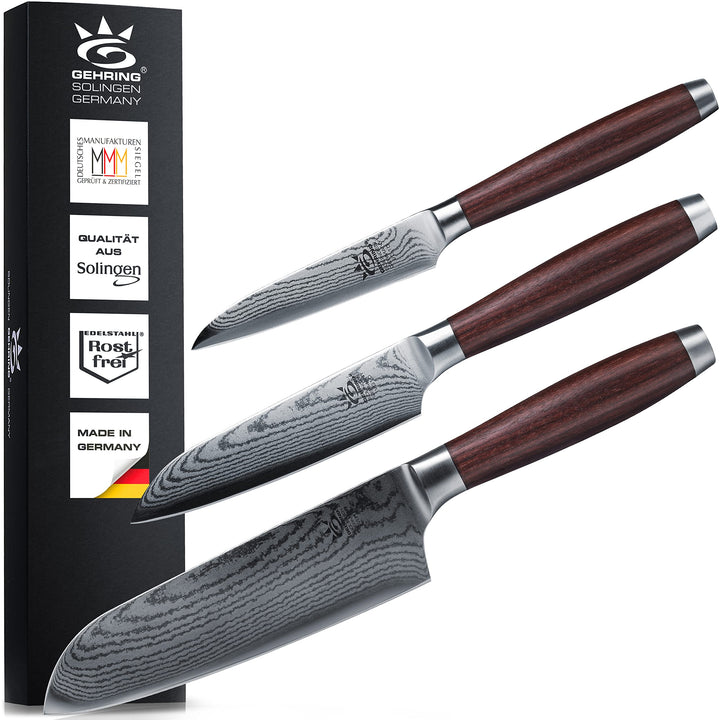 SOLINGEN PREMIUM MYII | Küchenmesser - Messerset, 3-tlg. | Made in Germany, eisgehärtete & scharfe P