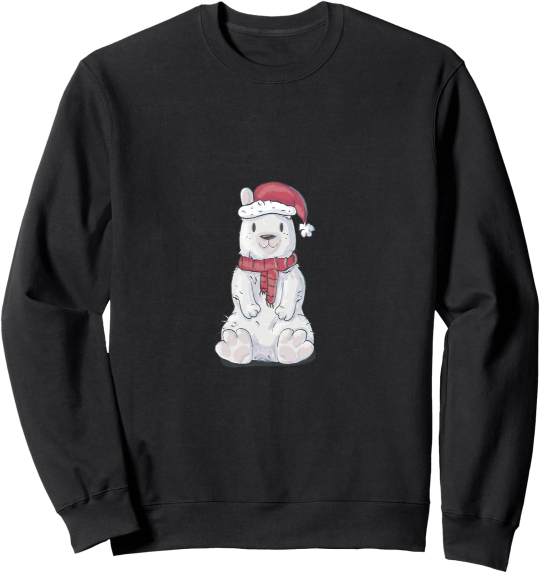 Weihnachts Outfit Ice Bear Ho Santa Weihnachtsmütze Eisbär Sweatshirt