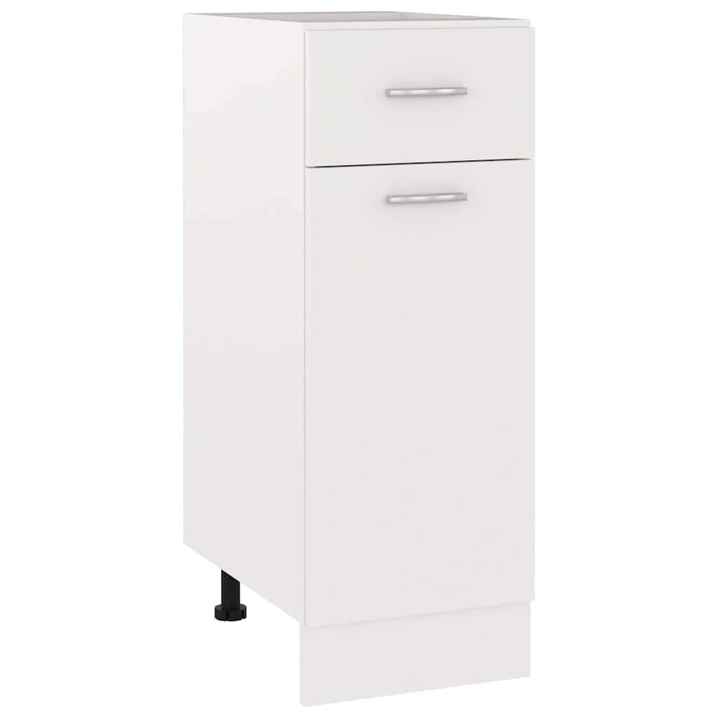 vidaXL Schubunterschrank Lyon Weiss 30x46x81,5 cm Holzwerkstoff Weiss 1x Unterschrank (1 Tür 1 Schub