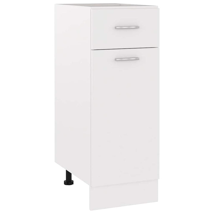 vidaXL Schubunterschrank Lyon Weiss 30x46x81,5 cm Holzwerkstoff Weiss 1x Unterschrank (1 Tür 1 Schub