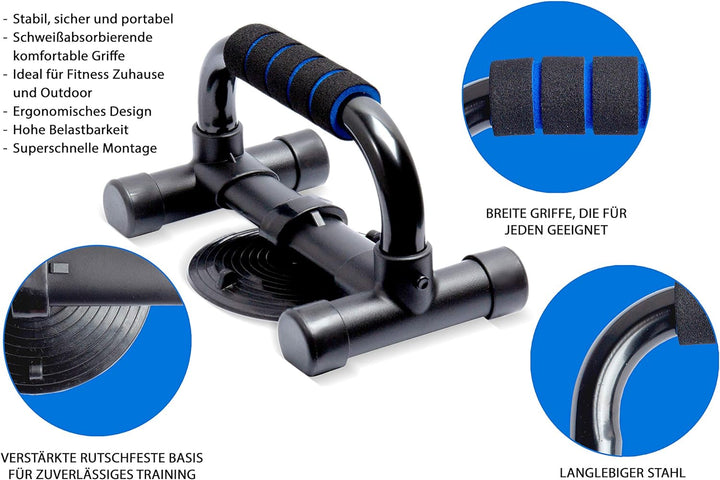 DUOMAXWIN Liegestützgriffe - Anti Rutsch Beschichtung - Push Up Bars aus Solidem Metall Pushup Handl
