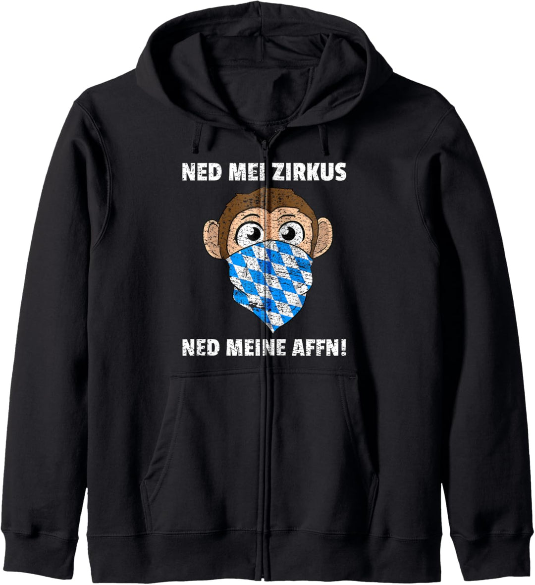 Ned Mei Zirkus Ned Meine Affn Bayrisch Vintage Kapuzenjacke