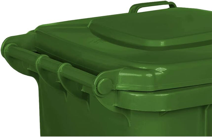 JESTIC Mülltonne Abfalltonne Reststofftonne 120L laufruhige Vollgummi-Räder NEU (grün)