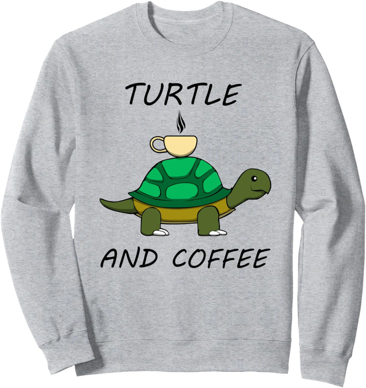 Kaffee und Schildkröten Haustier Büro Montag Sweatshirt