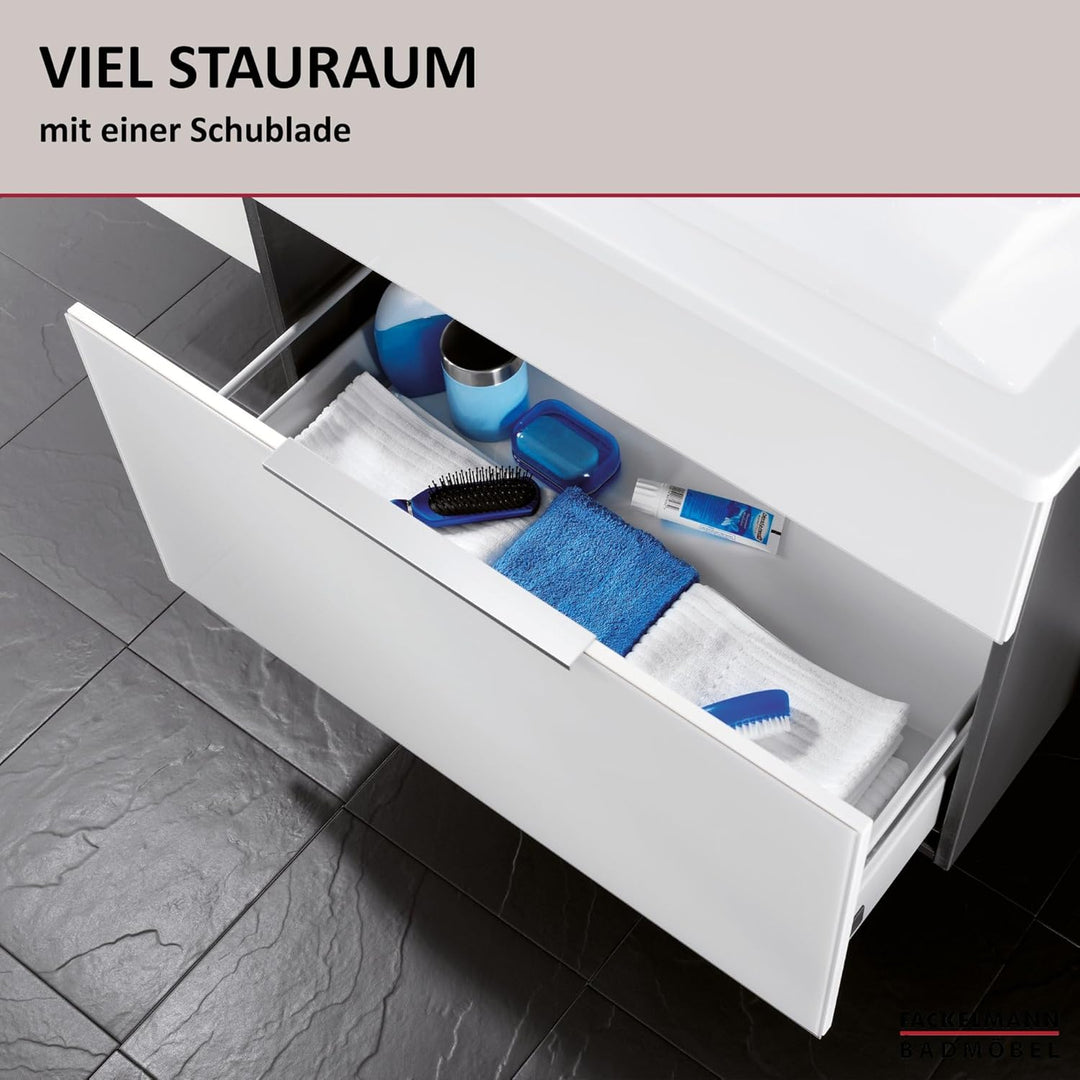 FACKELMANN Waschtischunterschrank KARA / Badschrank mit Soft-Close-System / Masse (B x H x T): ca. 8