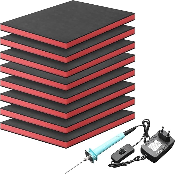 Werkzeugeinlage, Hartschaumplatte 8er-Pack mit Schaumstoff Cutter Cut Precision Defined Werkzeugkist