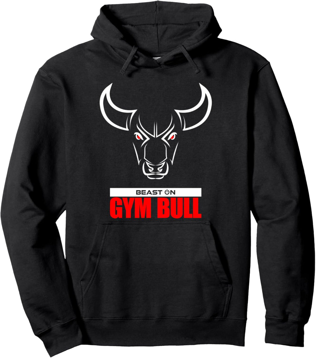 Fitnessstudio Bull Head Red Fitnesstraining, Bodybuilding-Training Pullover Hoodie