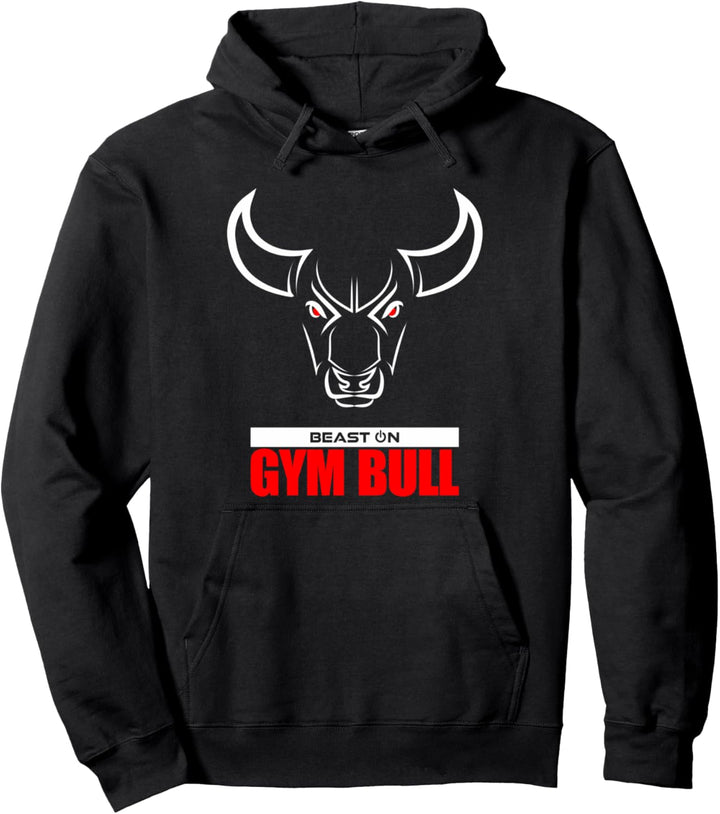 Fitnessstudio Bull Head Red Fitnesstraining, Bodybuilding-Training Pullover Hoodie