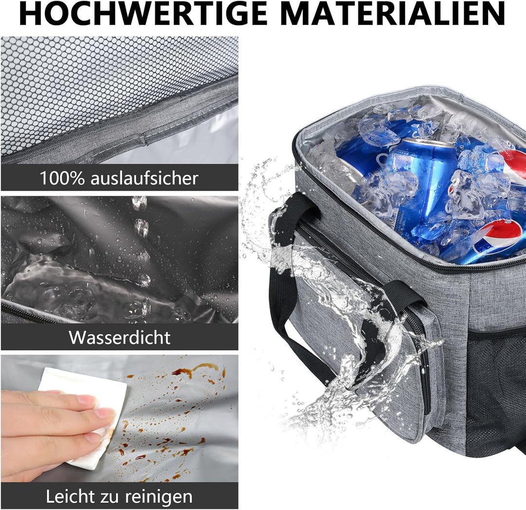 Kühltasche Gross Faltbar Picknicktasche Isoliertasche Lunchtasche Thermotasche Tragbar Einkaufstasch