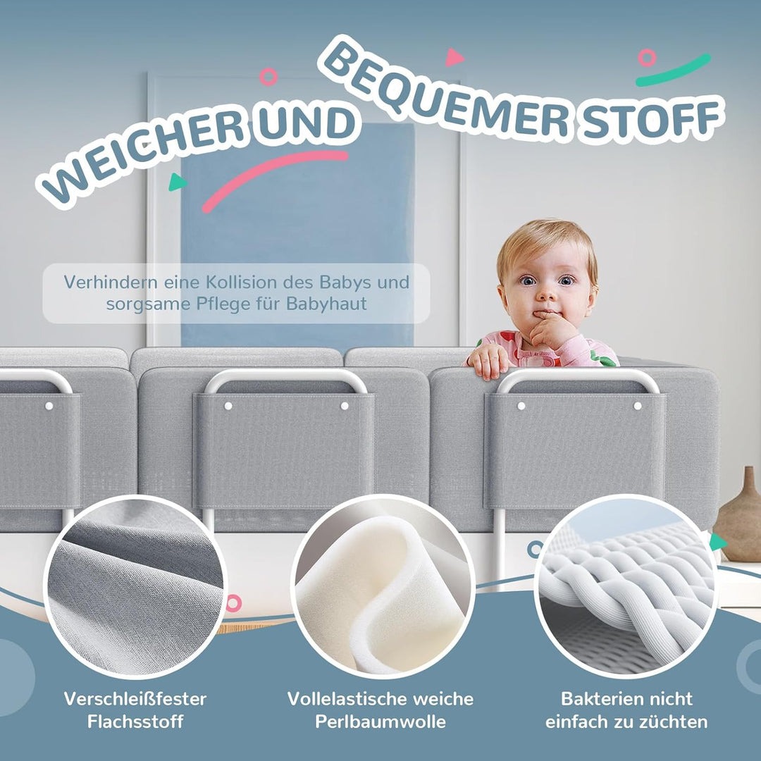 Soontrans Rausfallschutz Bett, Sorgt für Süsse Träume für Ihren Kleinen, Rausfallschutz Boxspringbet
