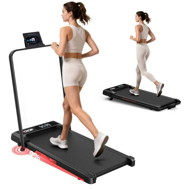 Laufband Klappbar Elektrisch mit 9% Steigung – Walking Pad Leise, Faltbares Laufband für Zuhause und