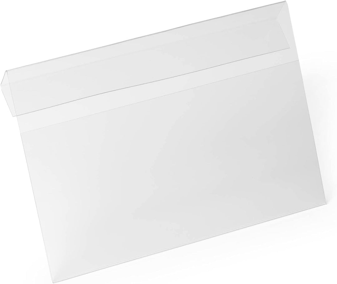 Durable Kennzeichnungstasche HARD COVER mit Falz A5 quer, Packung à 10 Stück, transparent, 116219 A5