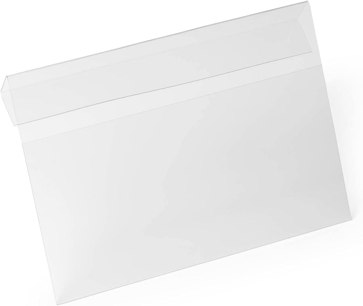 Durable Kennzeichnungstasche HARD COVER mit Falz A5 quer, Packung à 10 Stück, transparent, 116219 A5