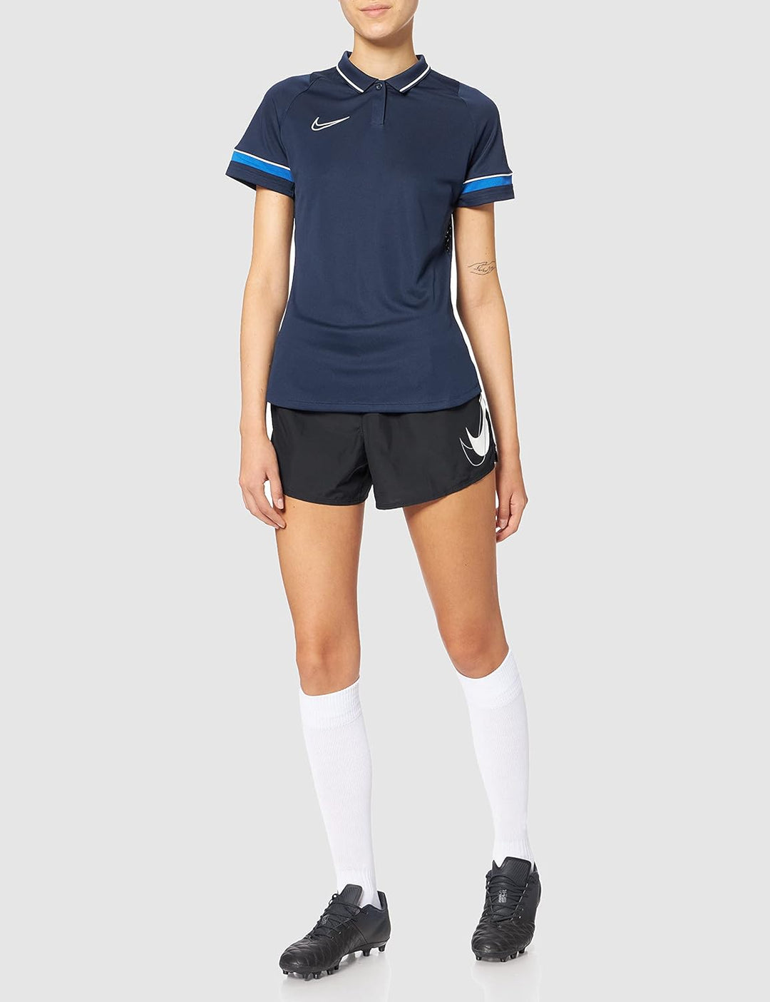 Nike Damen Academy 21 Polo Women Polohemd XS Obsidian/White/Royal Blue/White, XS Obsidian/White/Roya