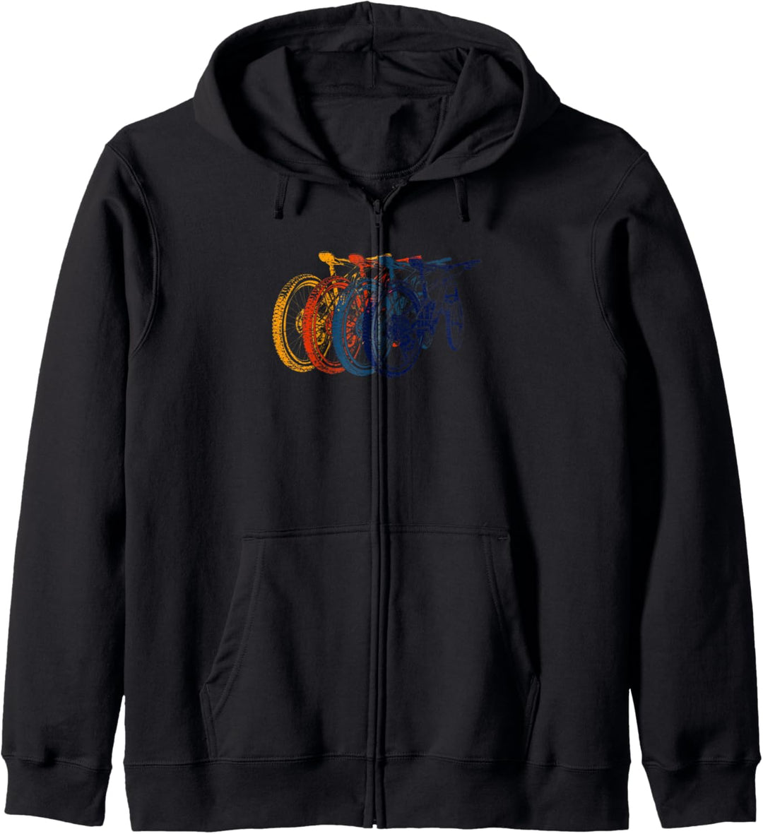 Retro Vintage Fahrradmotiv Downhill Spruch Radfahrerin Kapuzenjacke