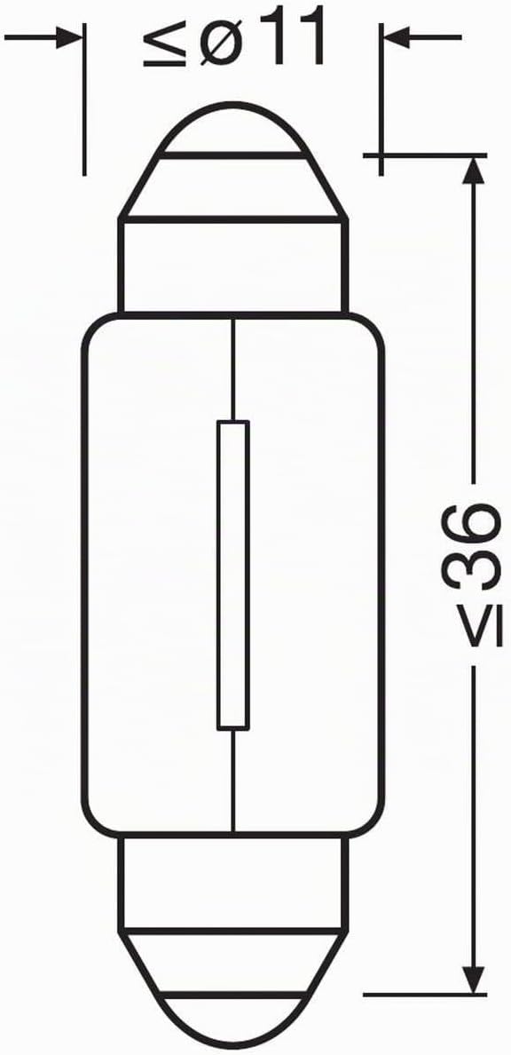 Osram 6461 Original Soffitte Faltschachtel 12V 10W 36 mm