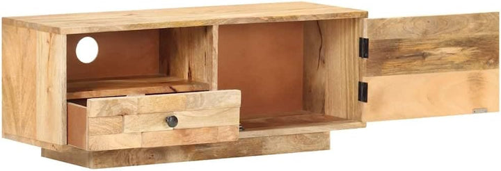 vidaXL Mangoholz Massiv TV Schrank 1 Tür 1 Regal 1 Schublade Lowboard TV Möbel Sideboard Fernsehtisc
