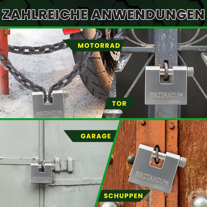 BRX66 Gepanzertes] Hochsicherheits-Container-Vorhängeschloss - [Hochbelastbar] - [Anti-Bohrer-Zylind