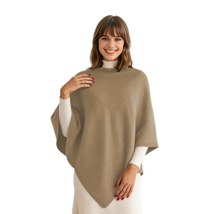 creazioni unique Poncho Damen Winter Elegant und Warm Made IN Italy - Mischung aus Wolle, Viskose un