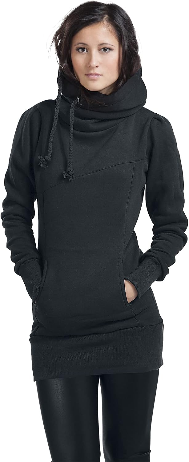 Forplay RED by EMP Damen schwarzer Langer Pullover L Schwarz, L Schwarz