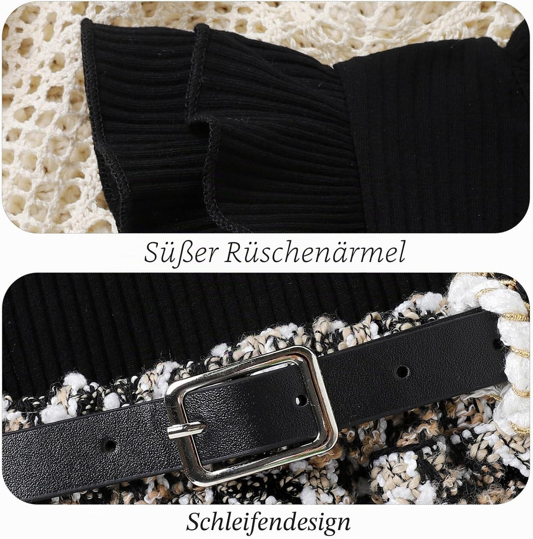 Kleinkind Baby Mädchen Outfits Ruffle Rollkragen Langarm Shirt + Bowknot Mini Rock 2 Stück Herbst Wi
