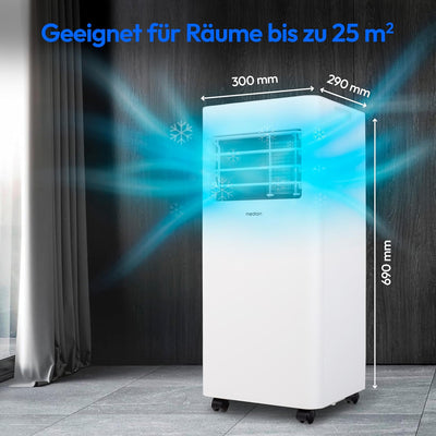 MEDION E701 (MD 37730) Mobile Klimaanlage mit Abluftschlauch (inkl. Fensterabdichtung, 3in1, bis 25q