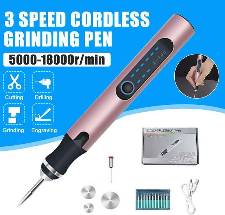 Elektrischer Gravierstift Gravierwerkzeugsatz Micro Gravierer Ätzstift DIY Drehwerkzeug für Schnitze