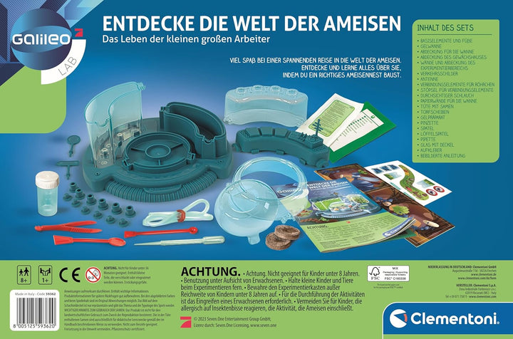 Galileo Lab Entdecke die Welt der Ameisen - Experimentierkasten zur Beobachtung von Ameisen, für Kin