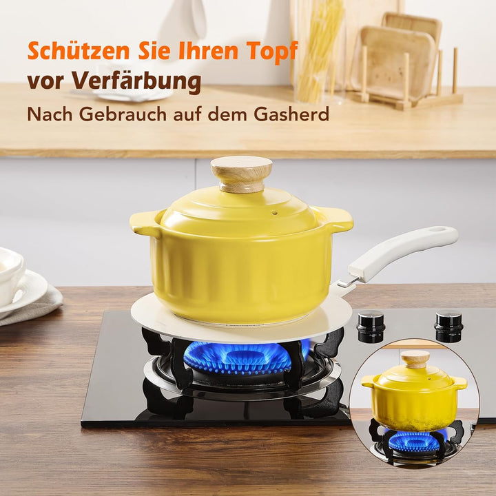 ACTIV CUISINE Induktion Adapterplatte 24 cm Induktionsadapterplatte mit abnehmbarem Griff Moka Induk