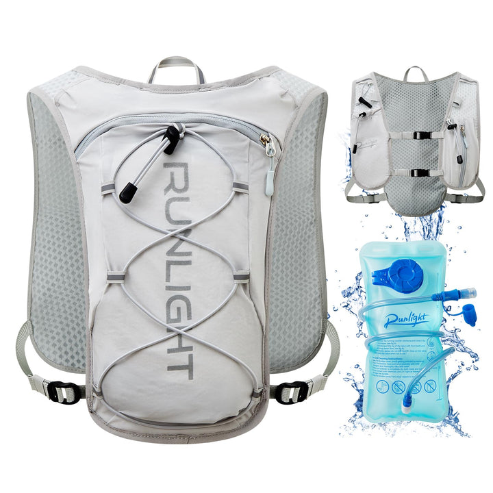 Runlight Laufweste für Damen und Herren,Verstellbare Brustgurte, Trinkweste Laufen mit 1500ml Wasser