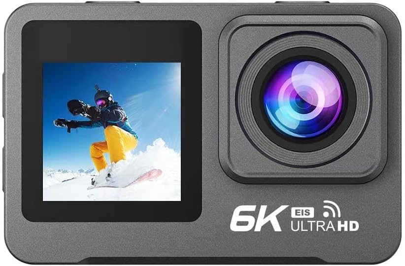 Lipa AT-M82TR Action Kamera IPS WiFi - Action Kamera wasserdicht -IMX Sensor - 21 Zubehör- 6K Auflös