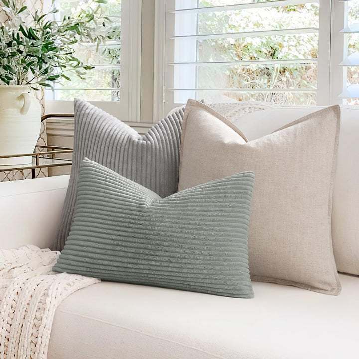 MIULEE 2er Set Kissenbezüge Kord Kissenhülle Dekorative Kissenbezug Sofakissen Couchkissen Dekokisse