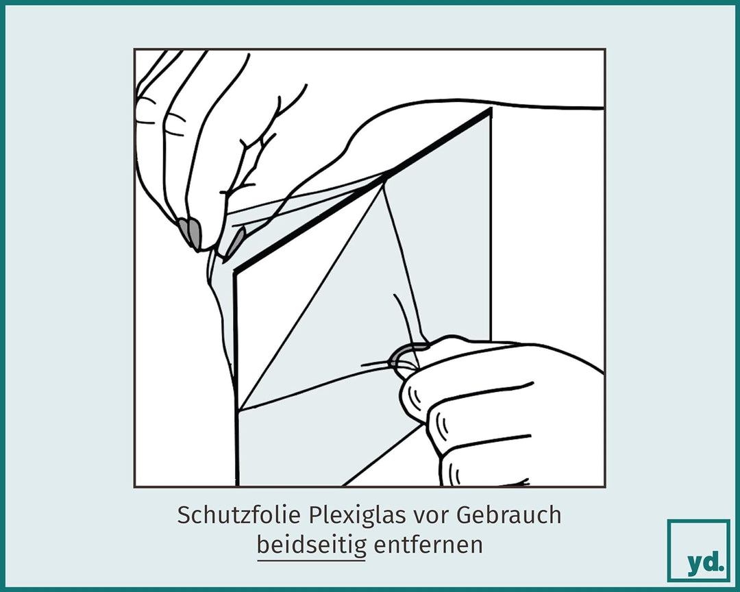 yd. Your Decoration - Bilderrahmen 75x100 cm - Schwarz Matt - Bilderrahmen aus MDF mit Acrylglas - A