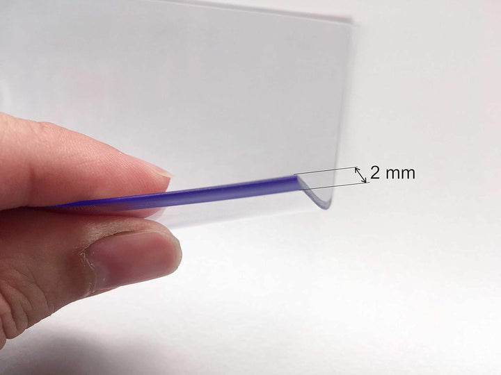 PVC-Streifen Rollenware, 2 m x 0,20 m, 2 mm transparent/durchsichtig, Weich-PVC, zur Verwendung als