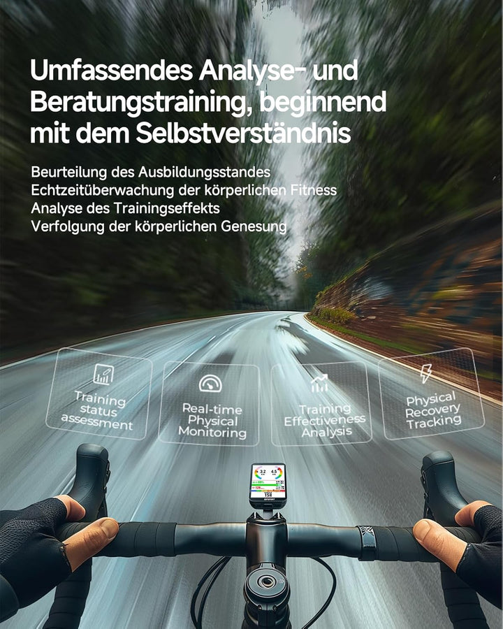 iGPSPORT iGS800 Fahrradcomputer GPS, 3.5" Touchscreen mit 32GB Offline-Kartennavigation, 50 Hours Fa