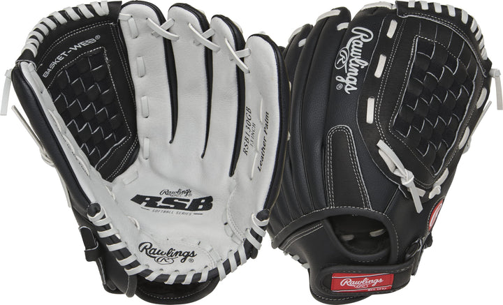 Rawlings RSB Erwachsene Slowpitch Softball Glove Serie Rechte Hand Wurf 33 cm – Korbgeflecht schwarz