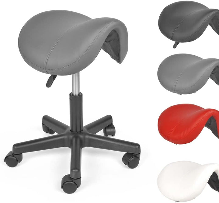 Mingone Sattelhocker Ergonomischer Bürohocker 360° Drehbarer Hocker Arbeitshocker Sattelstuhl Höhenv
