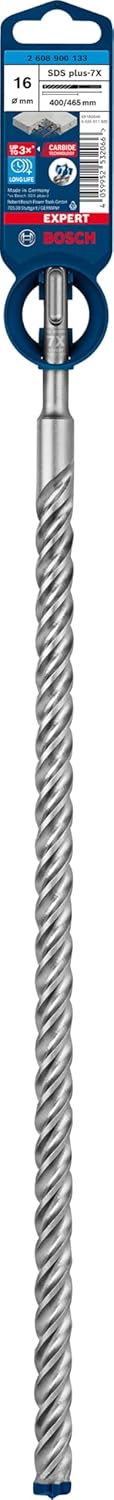 Bosch Professional 1x Expert SDS plus-7X Hammerbohrer (für Stahlbeton, Ø 16,00x465 mm, Zubehör Bohrh