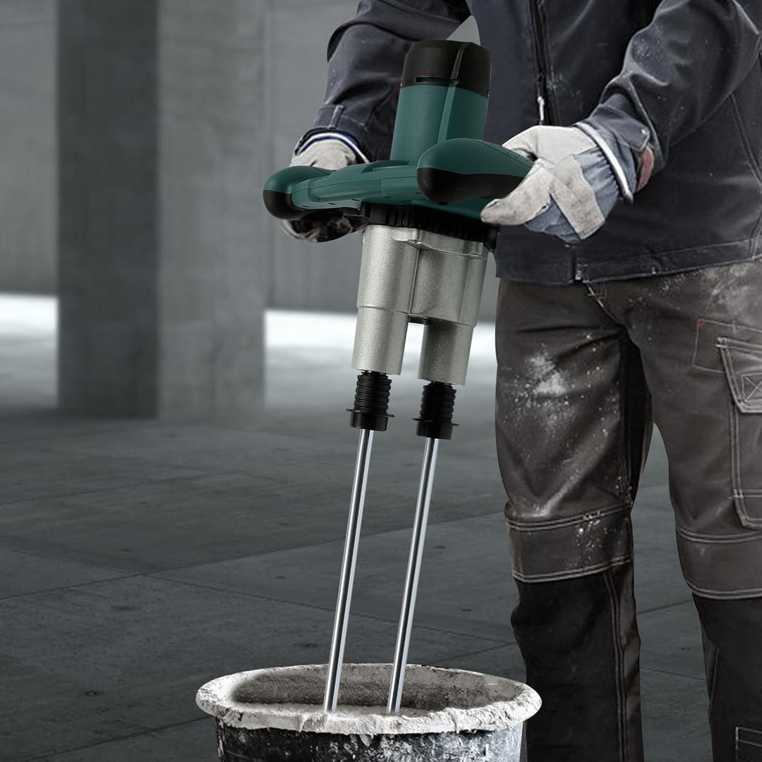 Profi Rührwerk Mörtelrührer, 2800W Mischmörtelrührer mit Doppel Rührwerk GRW-2 Twin - Doppel-Rührqui