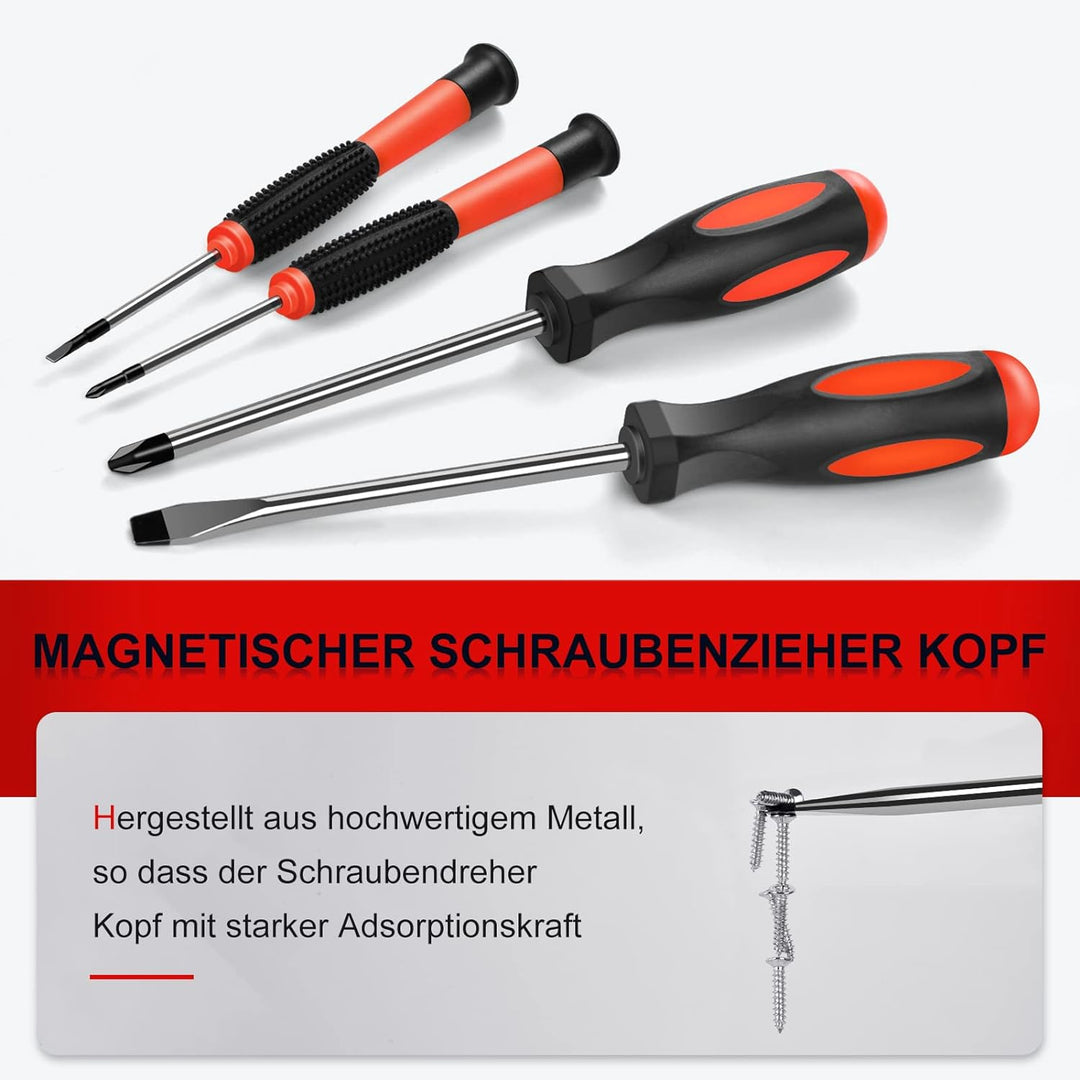 GoYwato Werkzeugkoffer Gefüllt Profi 287tlg - Haushalts Werkzeugkoffer Ratschenschlüssel Stecknuss W