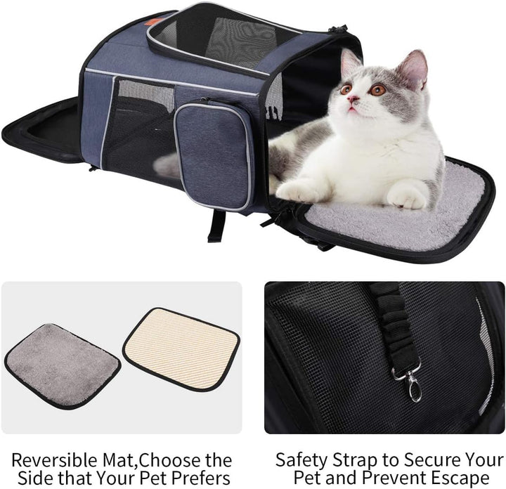 Morpilot Katzenrucksack, Hunderucksack für Katzen Hunde, Faltbare Haustier Rucksack mit Transparente