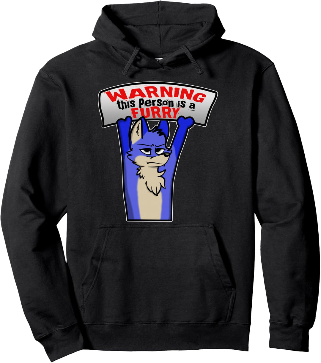 Achtung! Diese Person ist ein Furry | Geschenkidee Fursona Pullover Hoodie